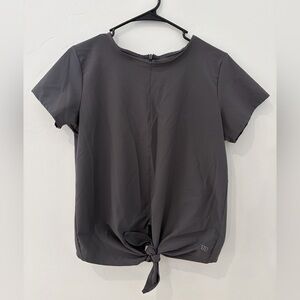 Albion Fit Charcoal Gray Tie Front Athletic Top Size Small